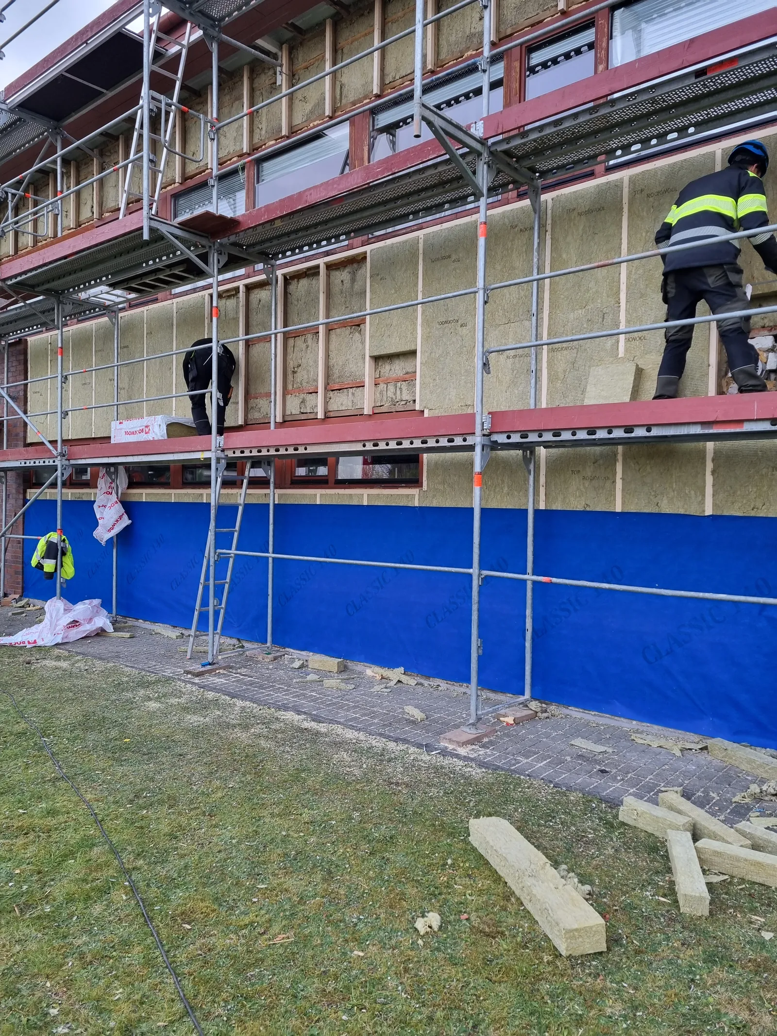 Fasado remonto darbų eiga Telšiuose